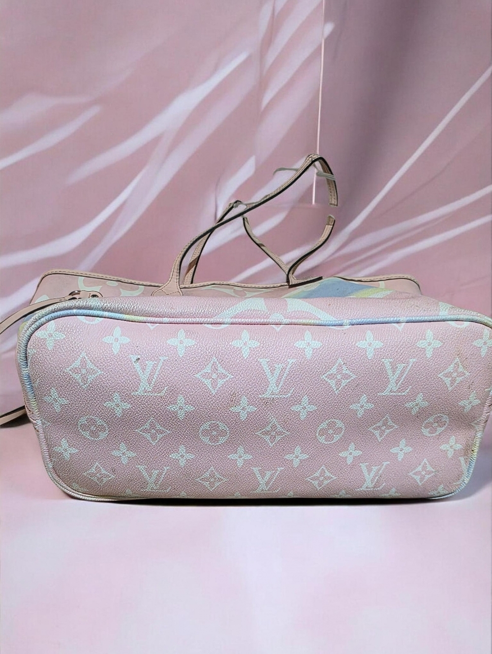 Louis Vuitton Pastel Monogram Neverfull Tote - Pink Multicolor - Picture 11 of 16